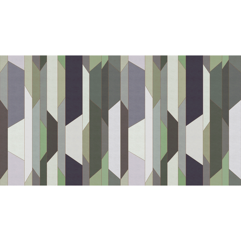 Papier peint panoramique XXL Theotime Vert Satiné