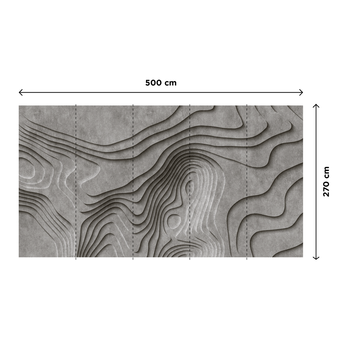 Papier peint panoramique XXL Kannyconcret Gris béton Satiné