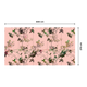 Papier peint panoramique XXL Flowerfull Rose clair Satiné