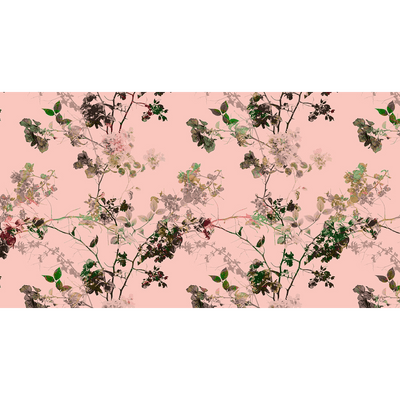 Papier peint panoramique XXL Flowerfull Rose clair Satiné