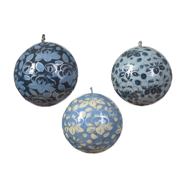 Décoration à suspendre BOULE WINTER S coloris bleu