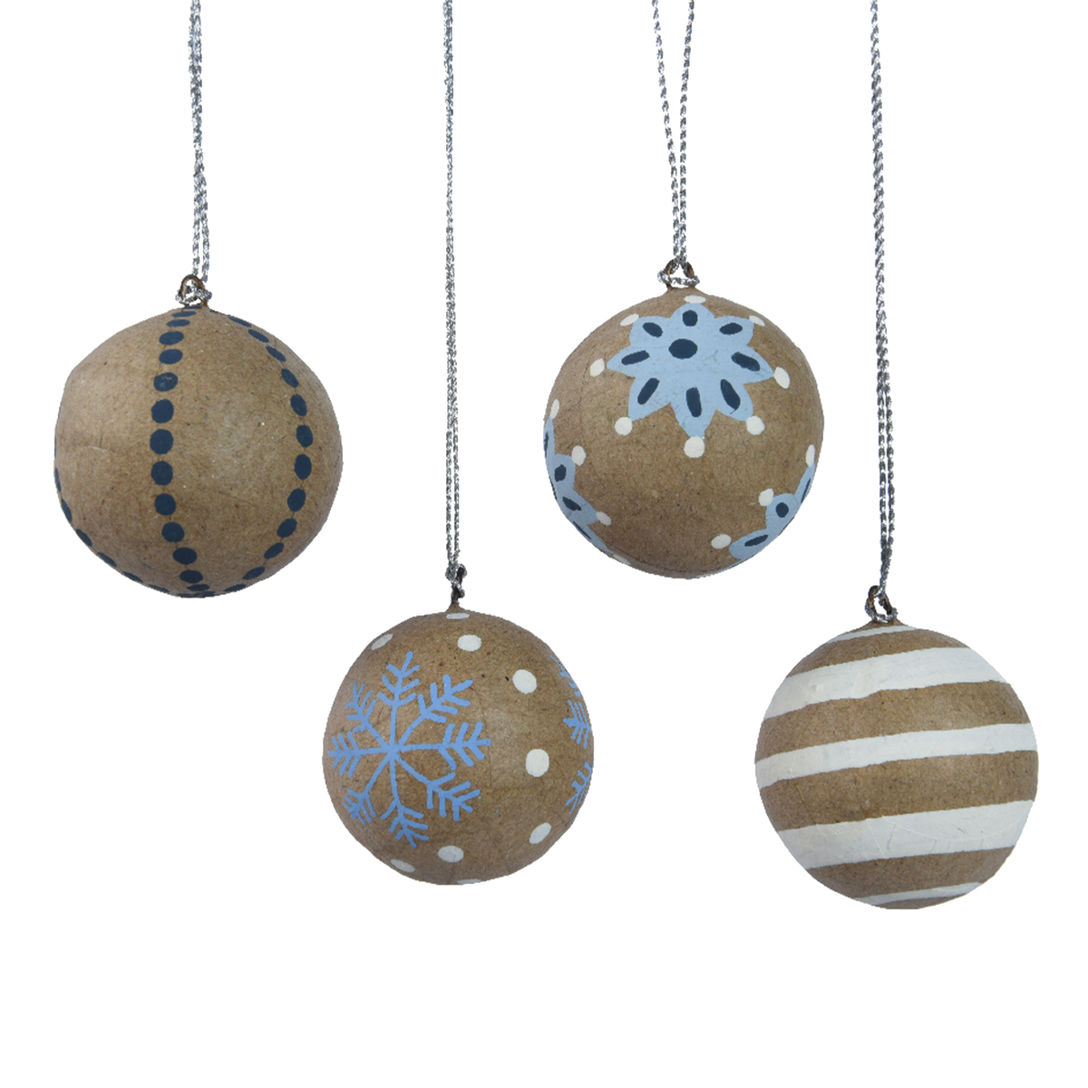 Décoration à suspendre Boule craft l Brun