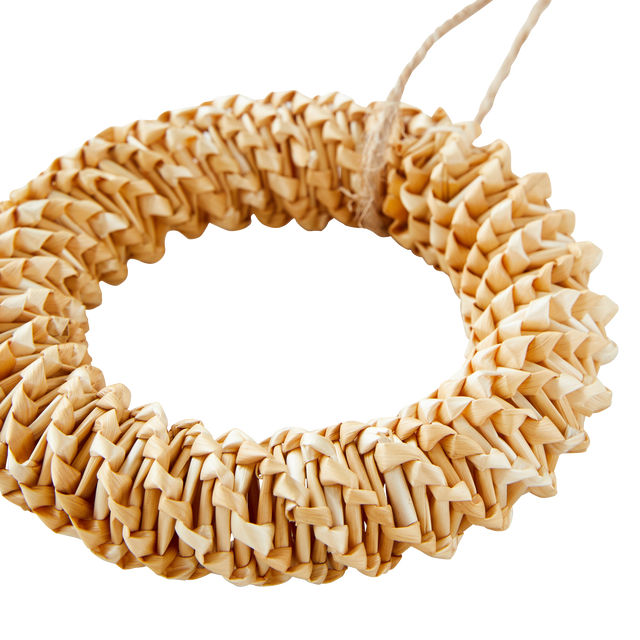 Décoration à suspendre COURONNE S coloris paille