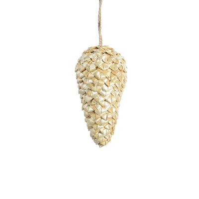 Décoration à suspendre Pomme de pin s Paille