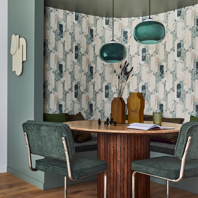 4MURS Papier peint intissé NARCISSE coloris vert de gris