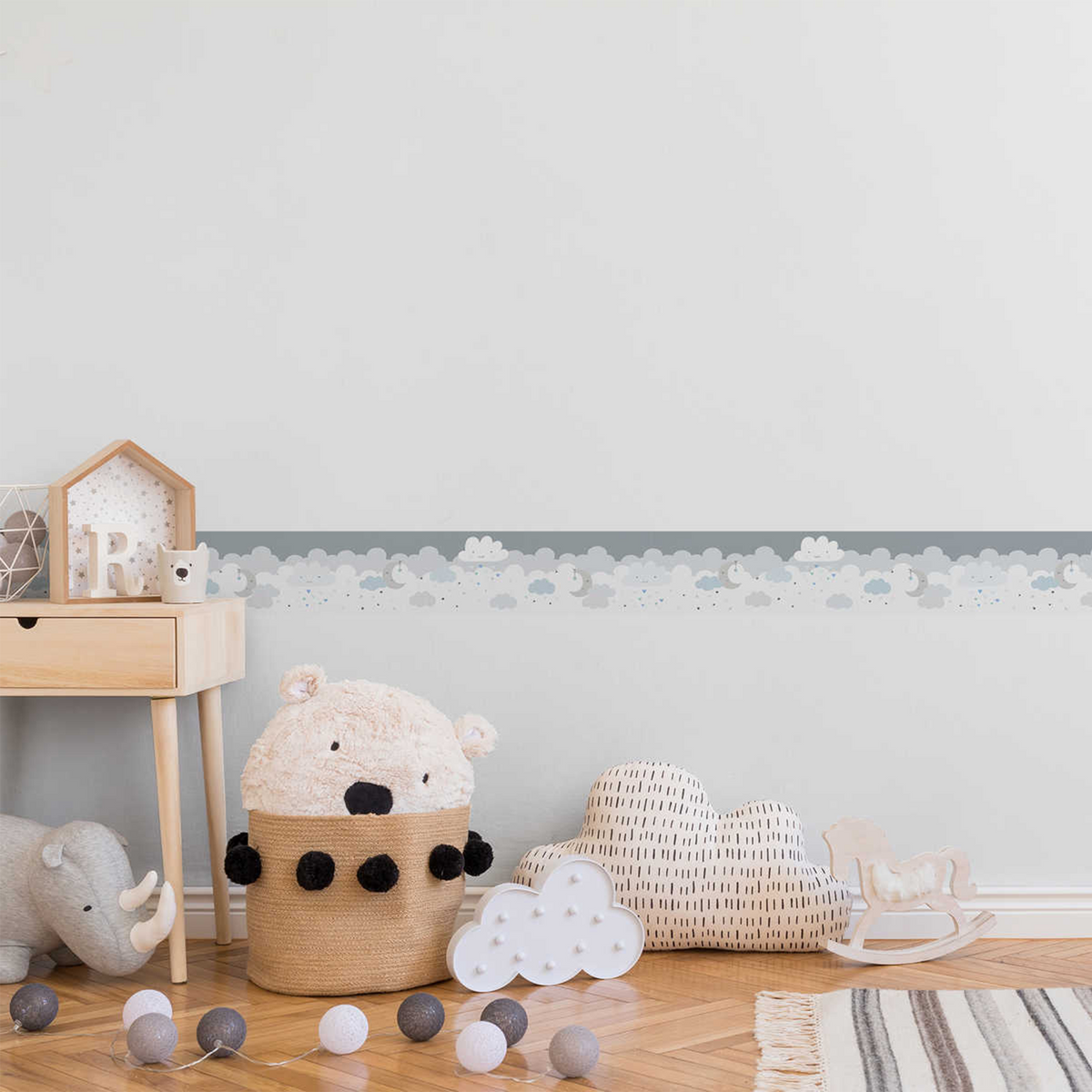 Frise adhésive Nebiolo Bleu ciel