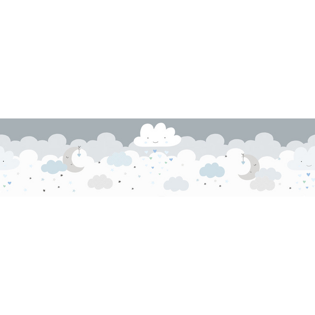 Frise adhésive NEBIOLO coloris bleu ciel