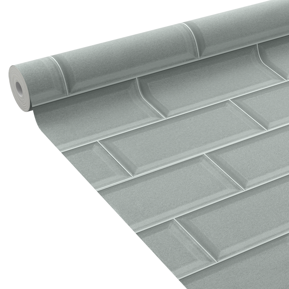 Papier peint intissé Malcolm Vert de gris