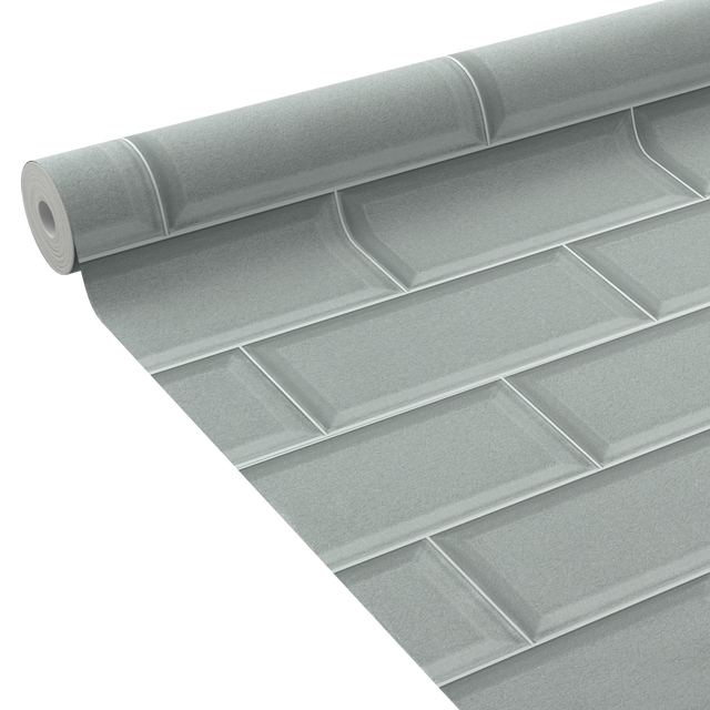 Papier peint intissé MALCOLM coloris vert de gris