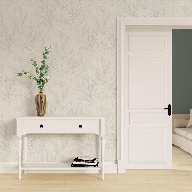 Papier peint intissé LORELLA coloris blanc / doré