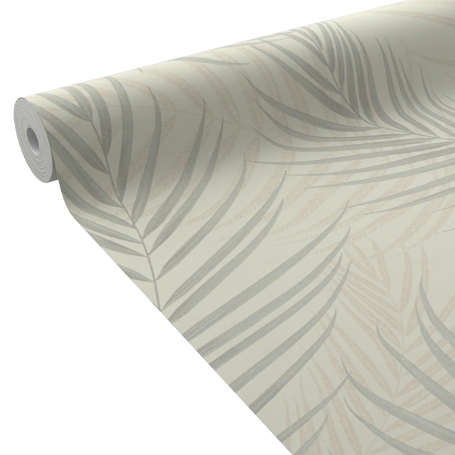 Papier peint intissé BERTILLE coloris beige rosé