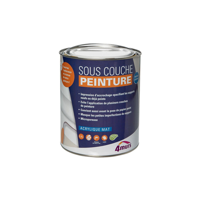 Pot de peinture sous-couche pour peindre du bois déjà peint ou vernis