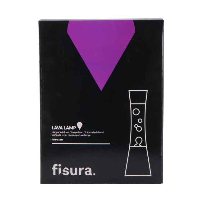 Fisura Lampe à lave LAVA BLACK coloris noir 39,5 x 11 cm