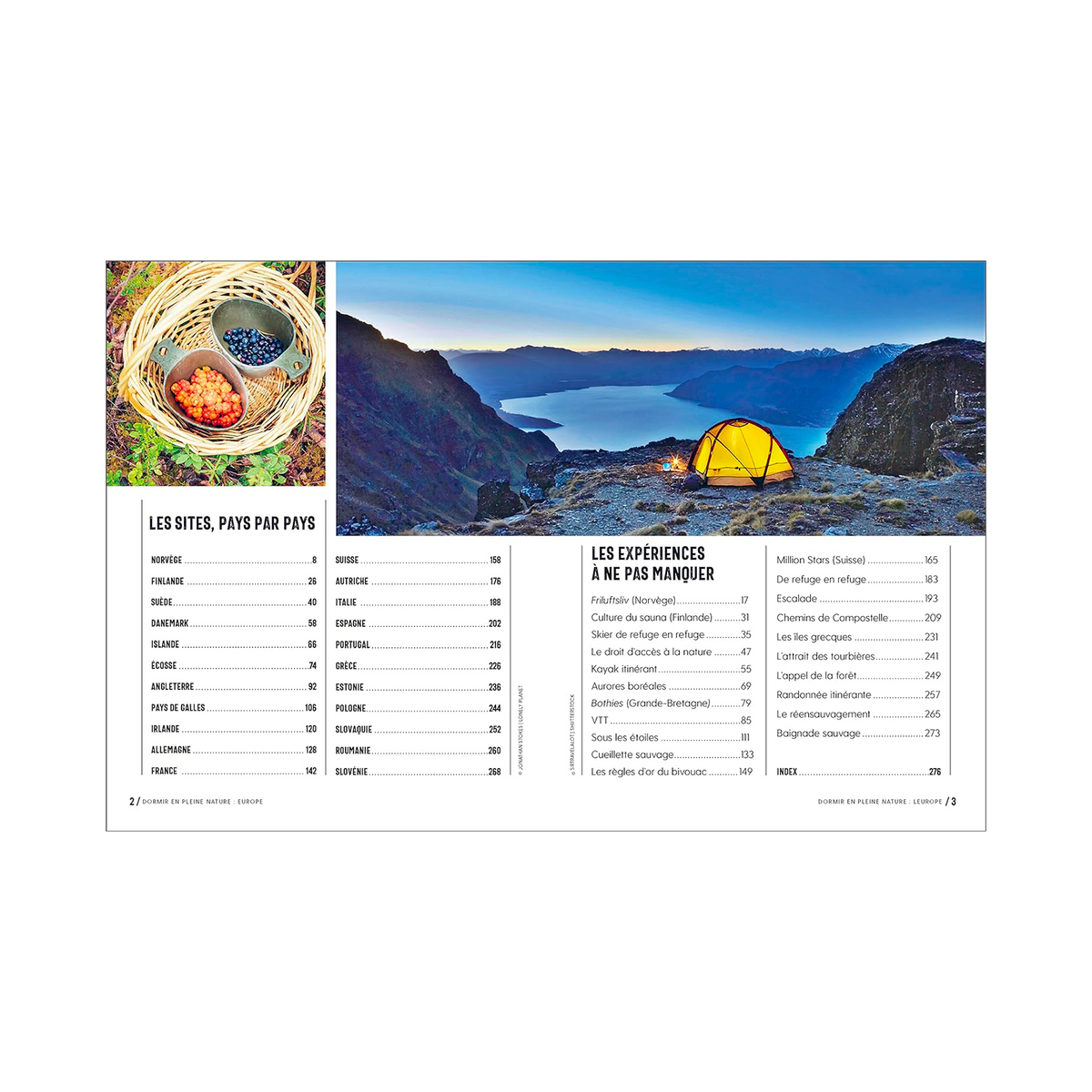 LONELY PLANET Livre voyage et nature Dormir en pleine nature Multicolore