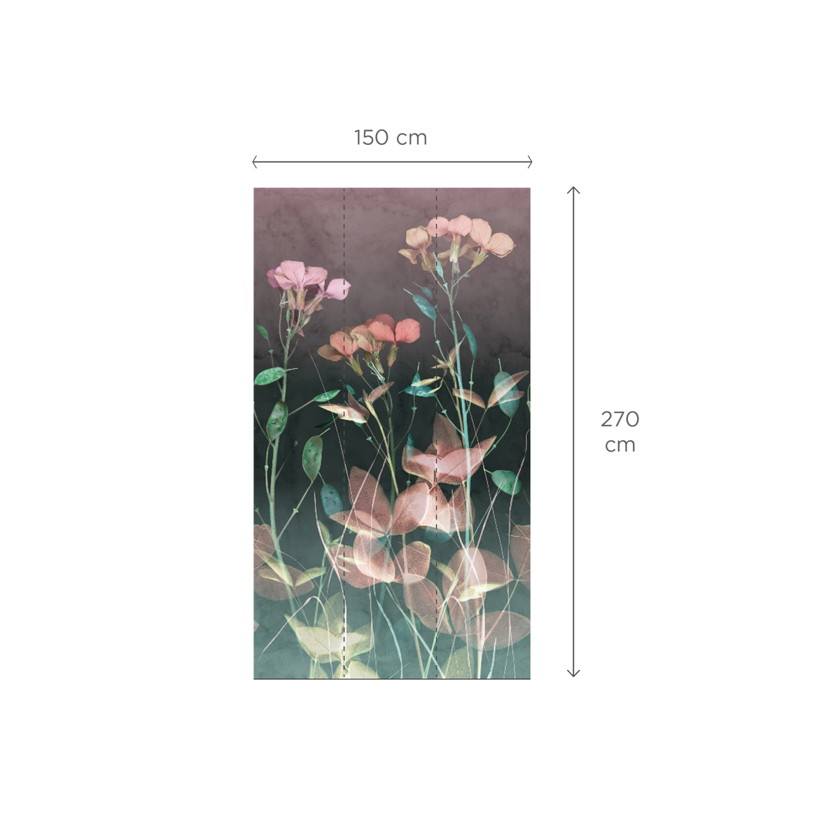 Papier peint panoramique L Ombelia Multicolore Mat