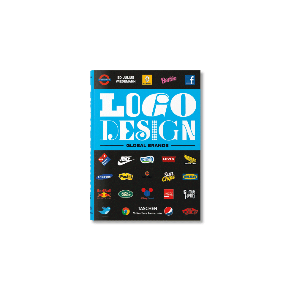 TASCHEN Livre mode Logo design Bleu