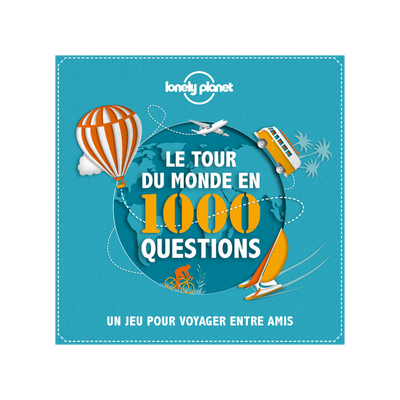 Jeu de cartes Le tour du monde en 1000 questions Bleu