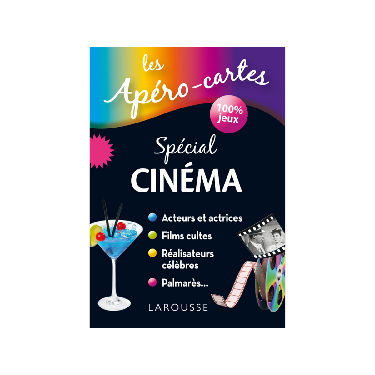 LAROUSSE PRATIQUE Jeu de cartes Apéro-cartes, spécial cinéma Noir