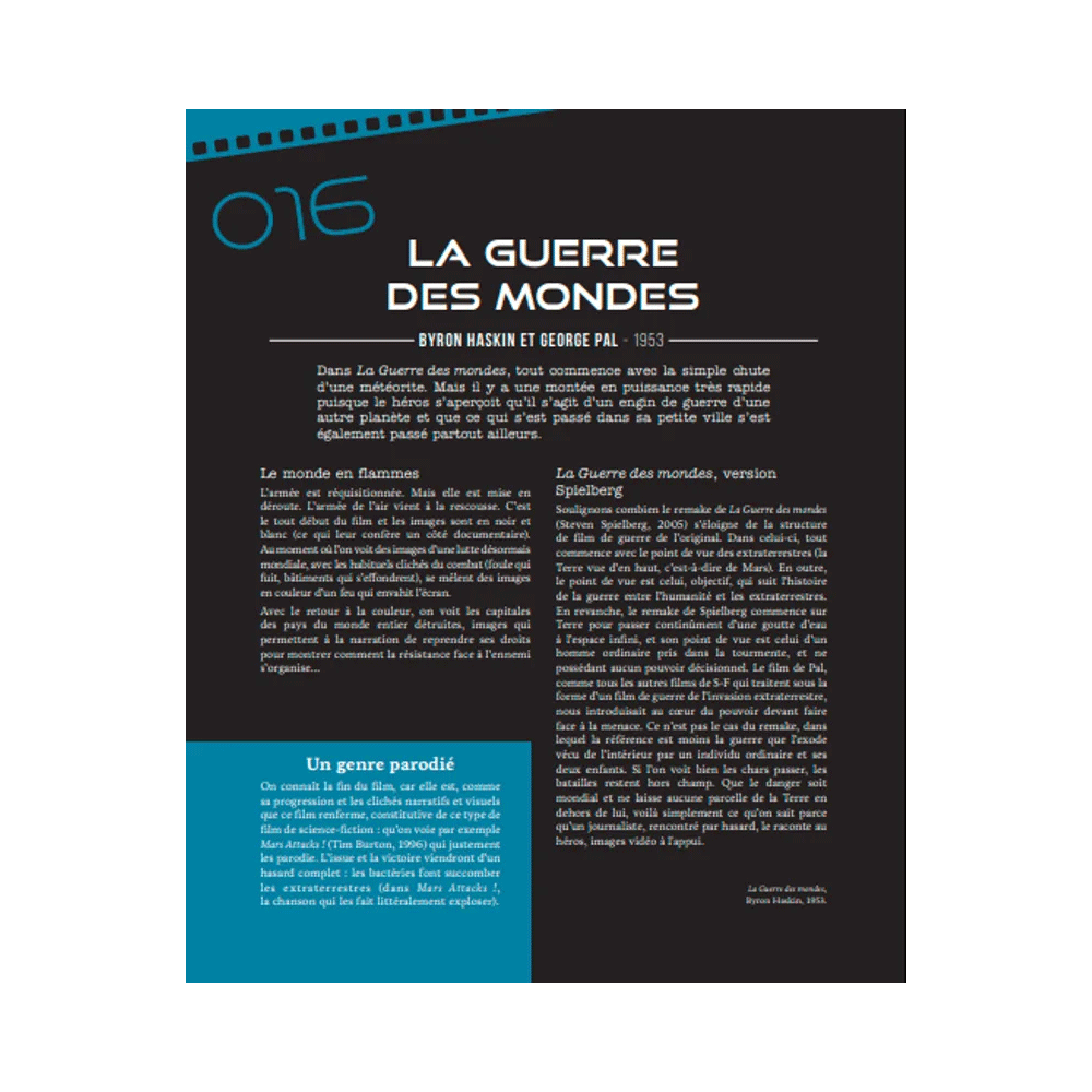 HACHETTE PRATIQUE Livre arts Les 100 films de science-fiction qu'il faut avoir vus Bleu