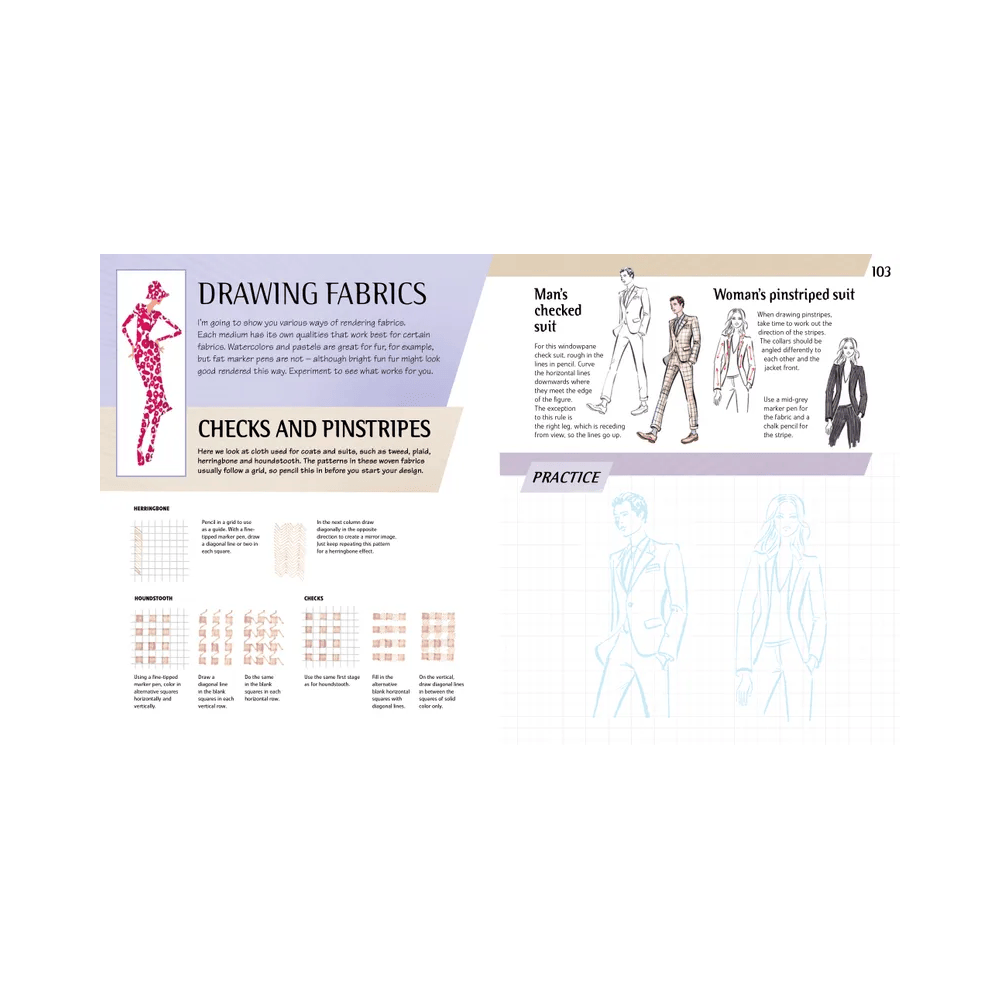 HACHETTE PRATIQUE Livre mode Dessiner la mode Rose