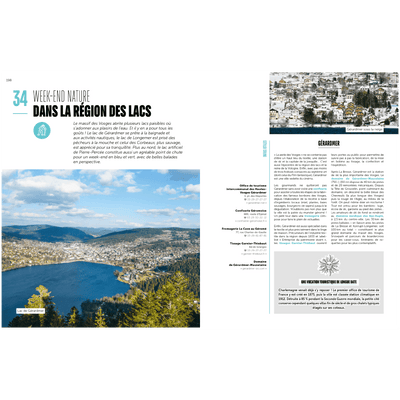 HACHETTE PRATIQUE Livre voyage et nature Nos 52 week-ends coups de coeur dans le grand-est Bleu