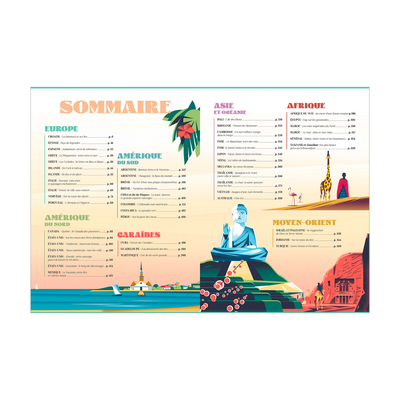 HACHETTE PRATIQUE Livre voyage et nature Les 50 voyages à faire dans sa vie Bleu