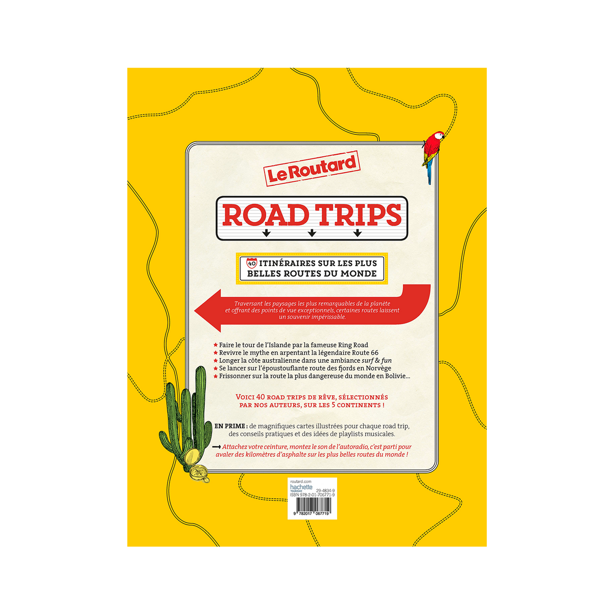 HACHETTE PRATIQUE Livre voyage et nature Road trips Jaune