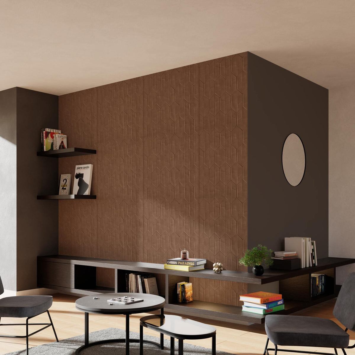 Papier peint intissé Darron Chocolat