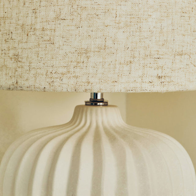 Lampe à poser MATHILDE coloris blanc 32 x 25 cm