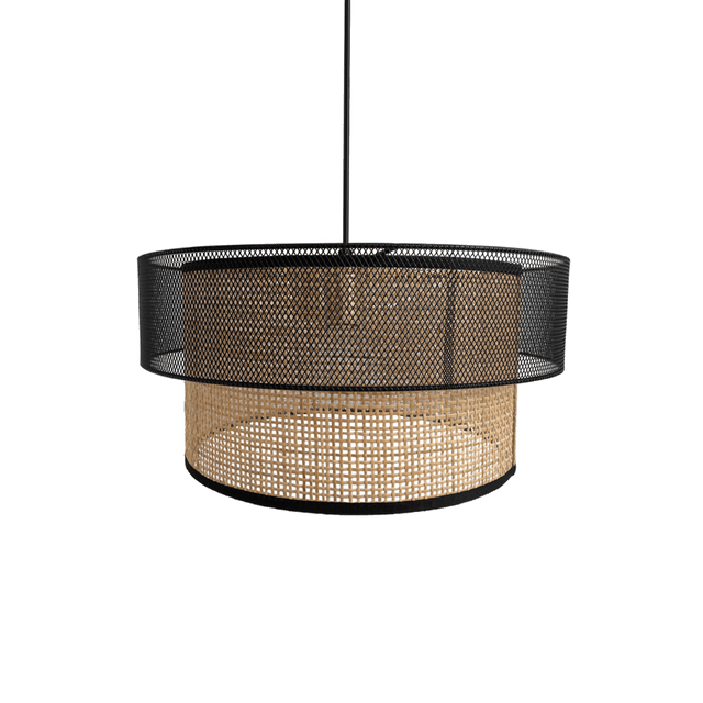 Suspension CLAYTON coloris rotin 25,5 x 40 cm