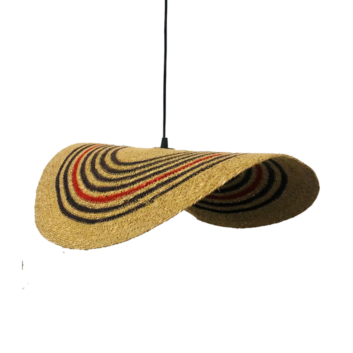 Suspension Bahia Naturel, terre cuite, noir