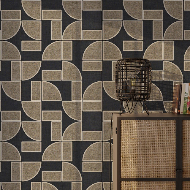 4MURS Papier peint intissé TAHO coloris noir