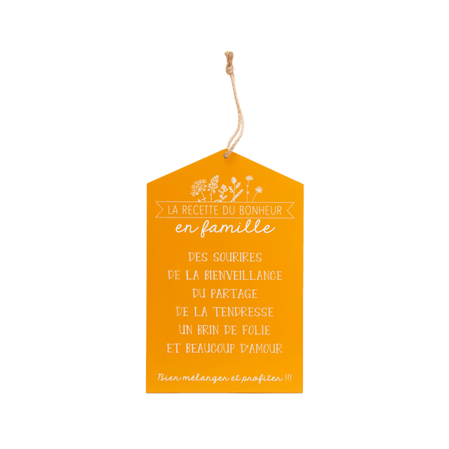 Amadeus Cades Déco murale BONHEUR EN FAMILLE coloris jaune