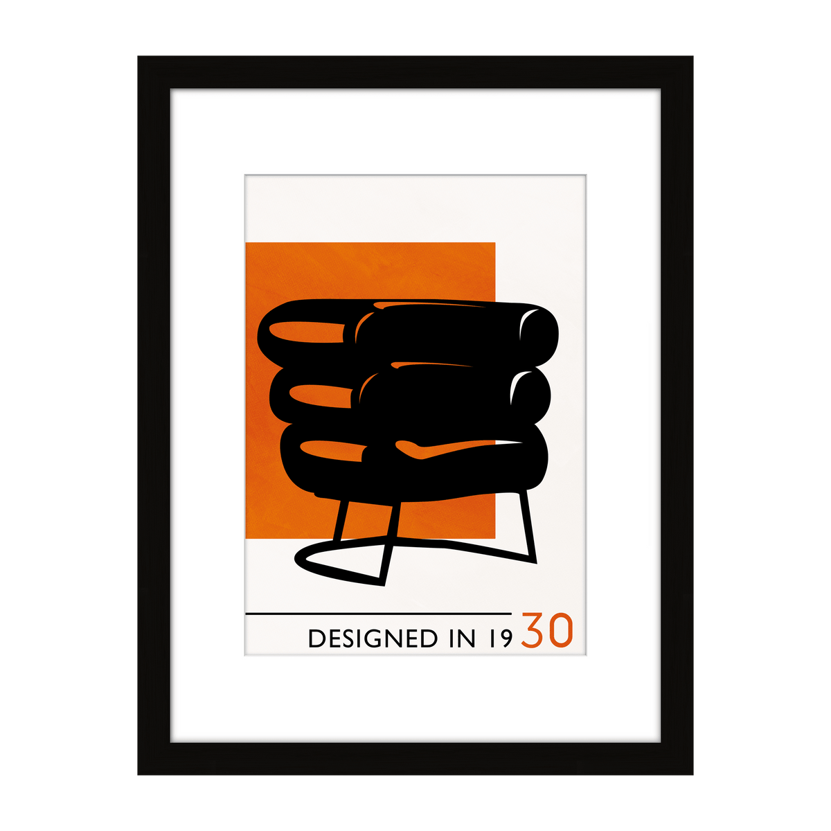 4MURS Image encadrée Designed in 1930 Rouge