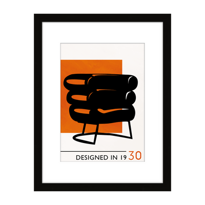 4MURS Image encadrée Designed in 1930 Rouge