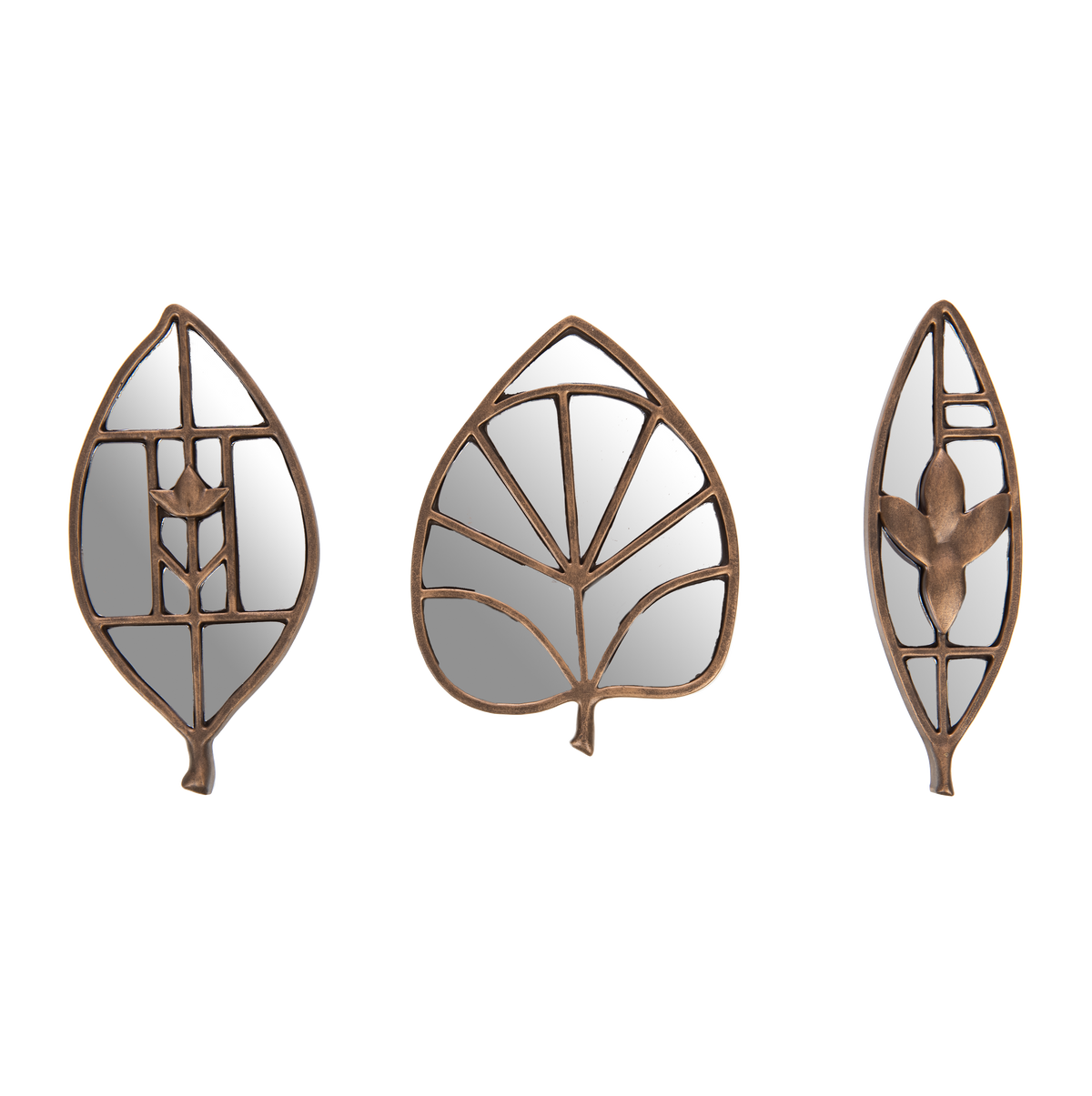 AMADEUS CADES Miroir Feuille art déco Cuivre