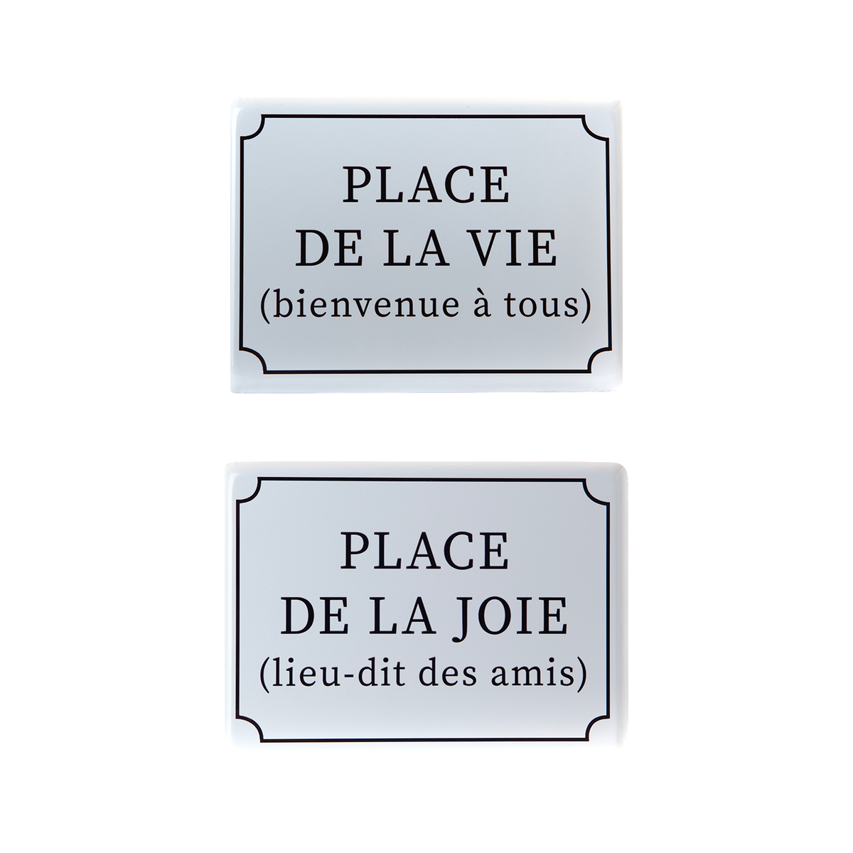 AMADEUS CADES Déco murale métal Happy time Blanc