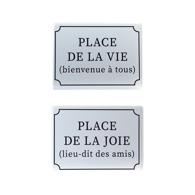 Amadeus Cades Déco murale métal HAPPY TIME coloris blanc