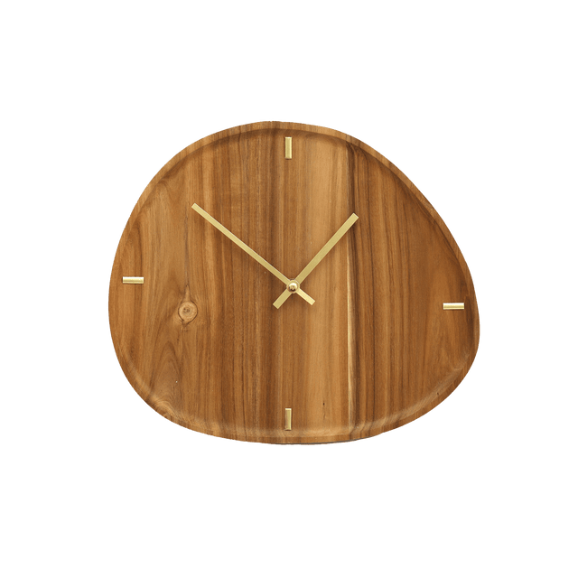 Horloge en bois AROLD coloris brun