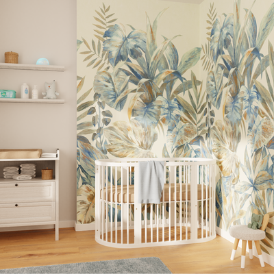 4MURS Papier peint panoramique L Amelya Bleu grisé Satiné