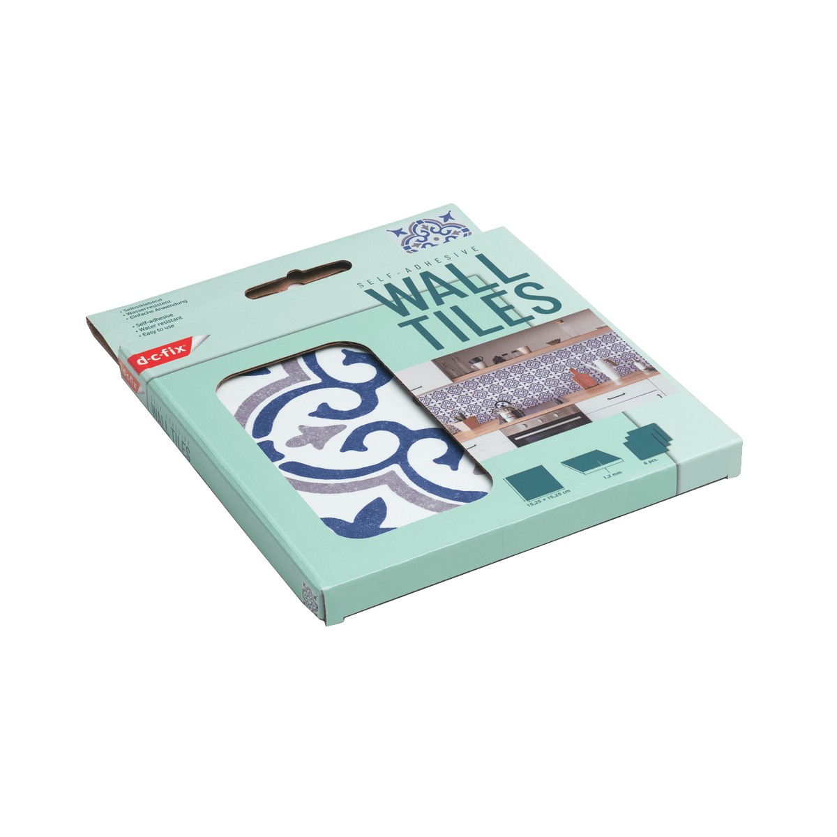 D-C-FIX Revêtement décoratif adhésif Mini wall tiles jamila blue Bleu