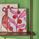 Tableau Grenade Blanc, rose
