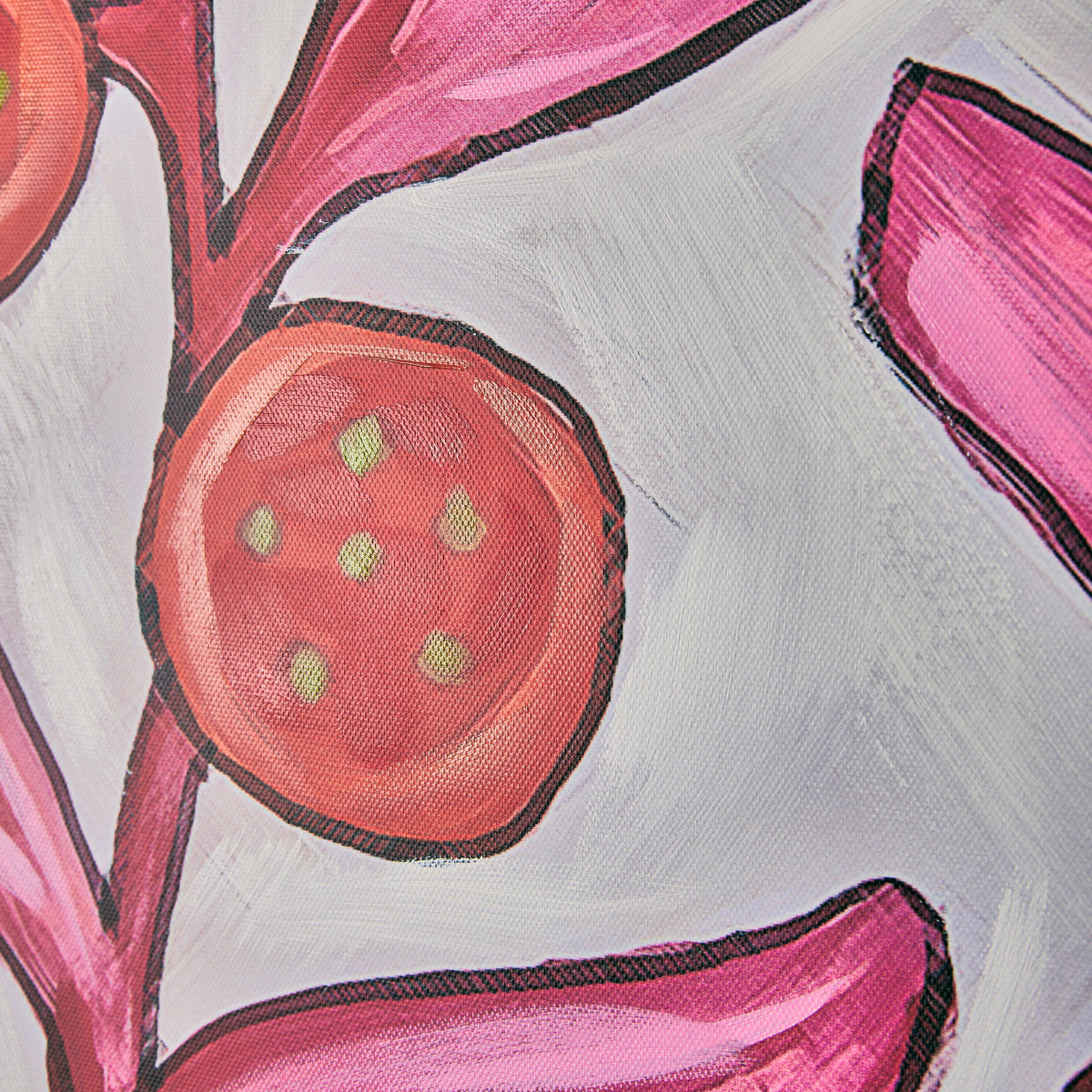 Tableau Grenade Blanc, rose