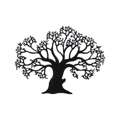 Déco murale métal Arbre de vie Noir