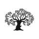 Déco murale métal Arbre de vie Noir
