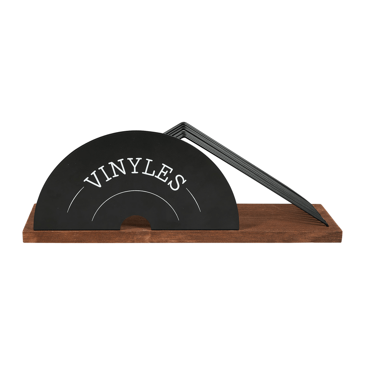 Boîte de rangement Porte vinyles Noir