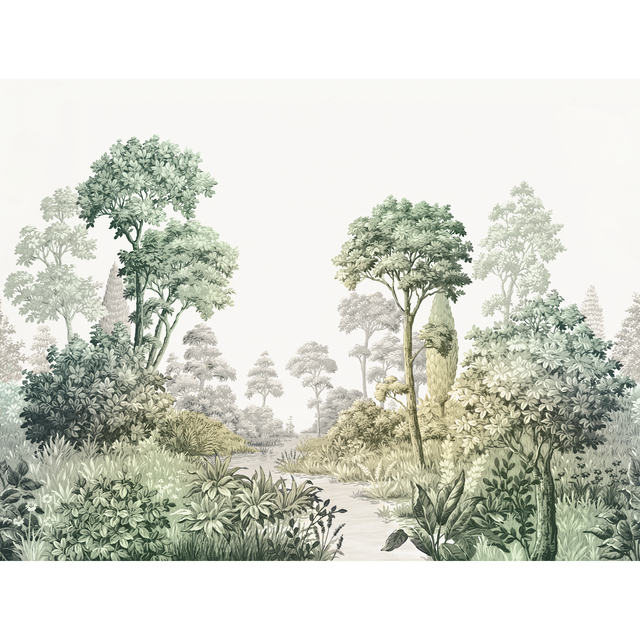 4MURS Papier peint panoramique XL BEAULIEU 371 x 280 cm vert