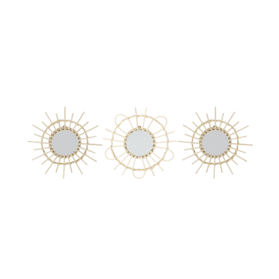 Miroir en rotin Sunny Beige