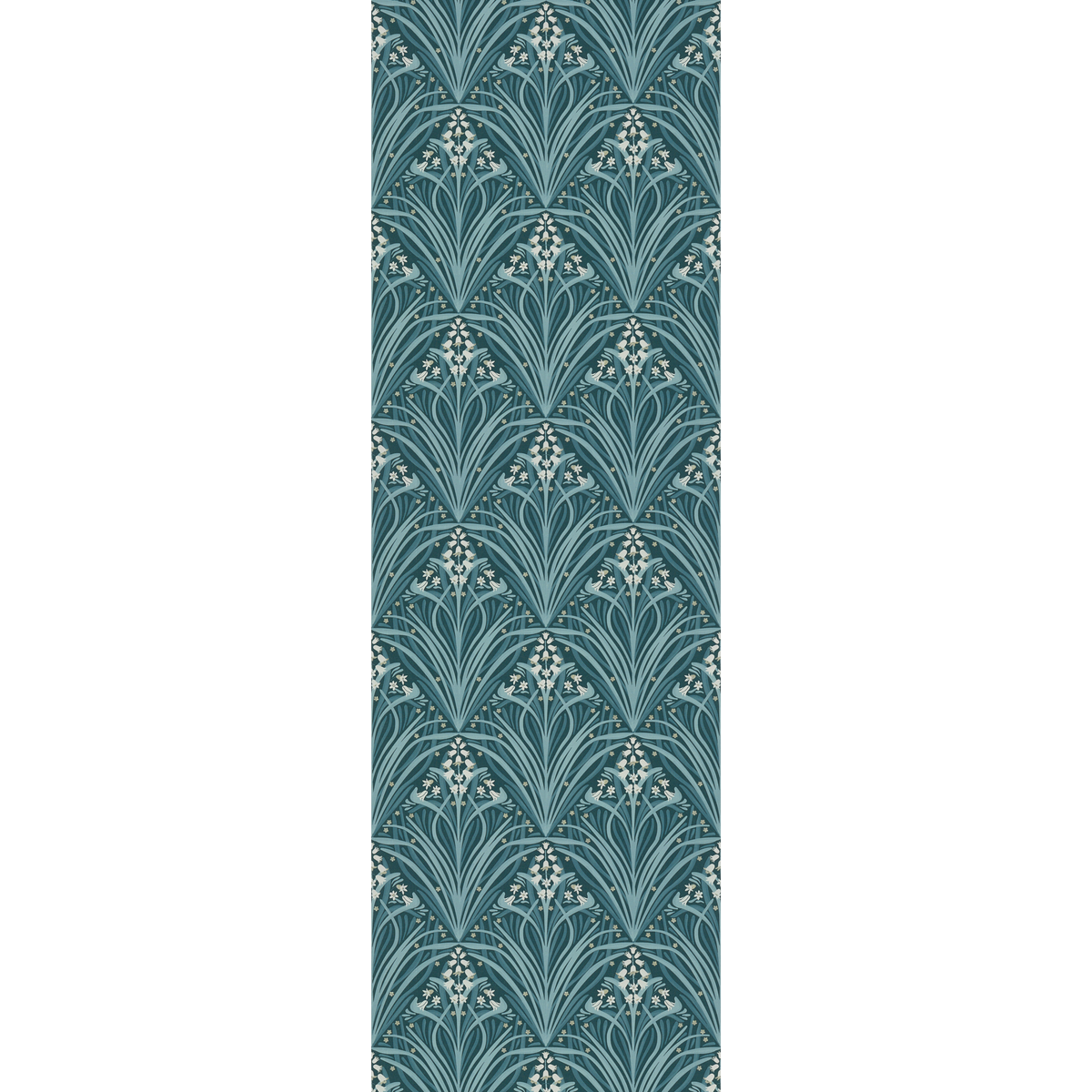 Papier peint intissé Elizabeth Bleu paon