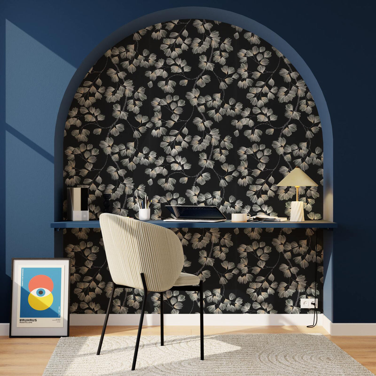 Papier peint intissé Albizia Noir